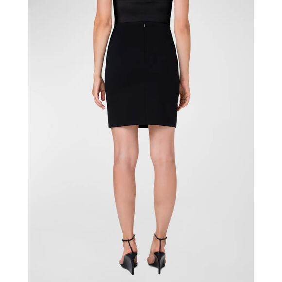 Akris Punto Stretch Virgin Wool Crepe Pencil Skirt Size 4 Black Work Wear - Picture 13 of 13